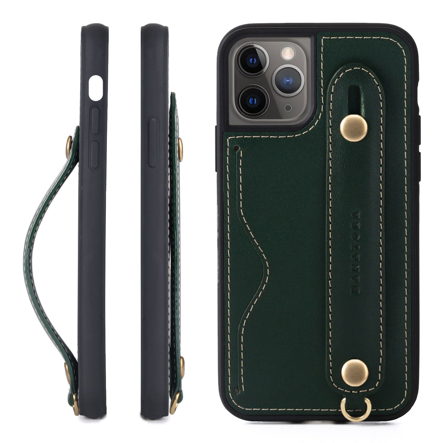 Oiled leather iPhone case with back belt (CGH)