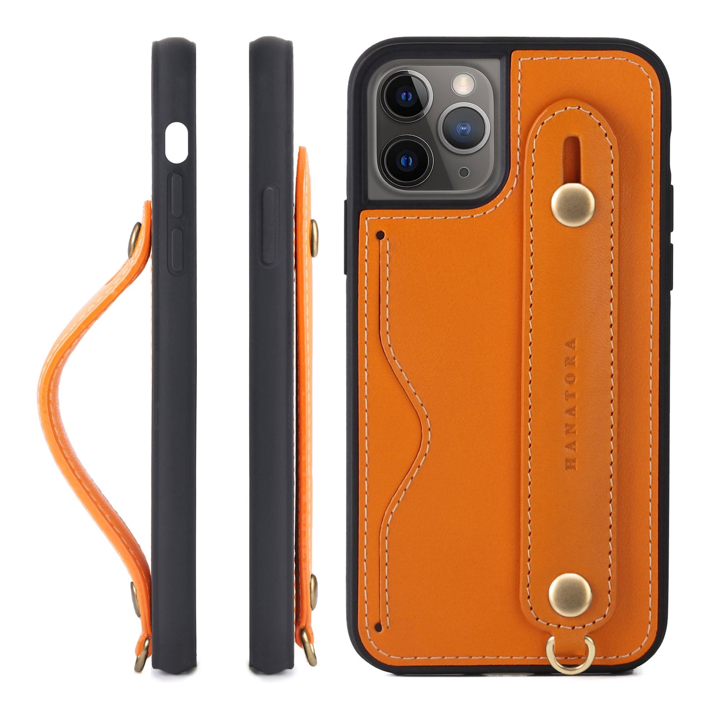 Oiled leather iPhone case with back belt (CGH)