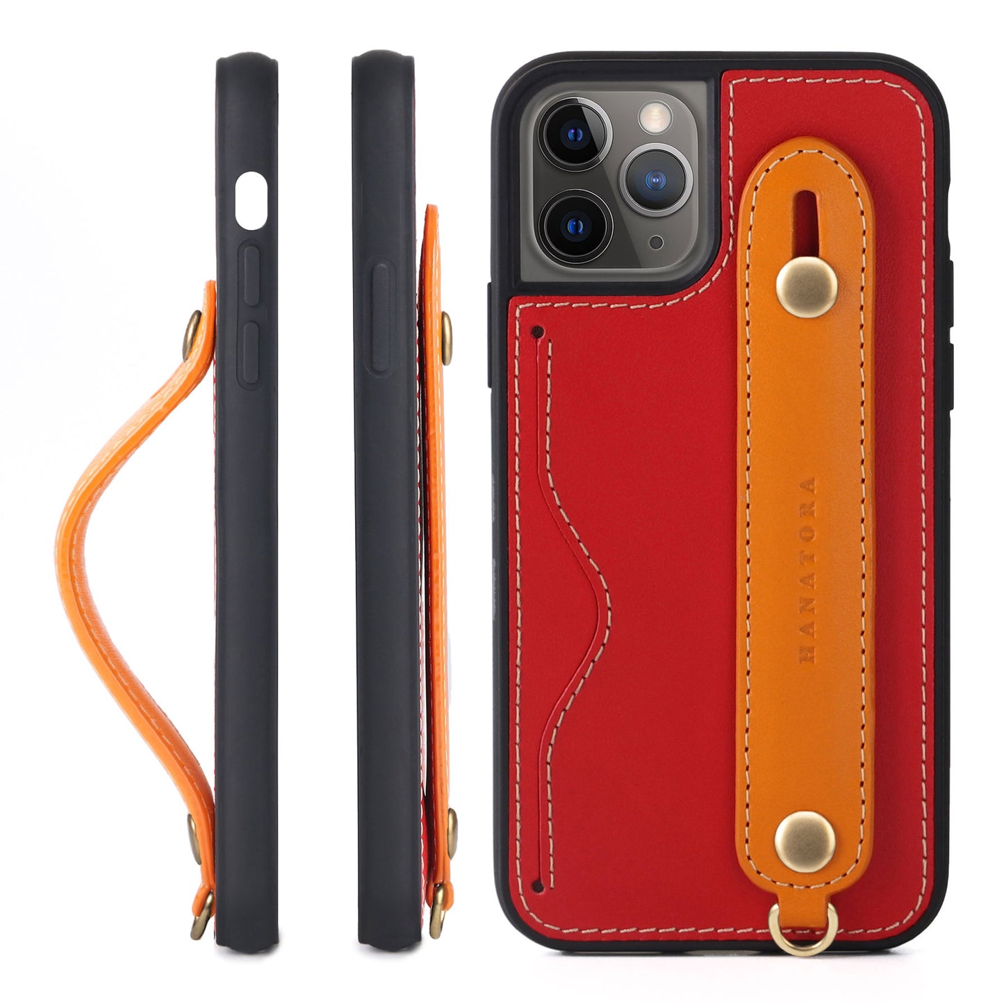 Oiled leather iPhone case with back belt (CGH)