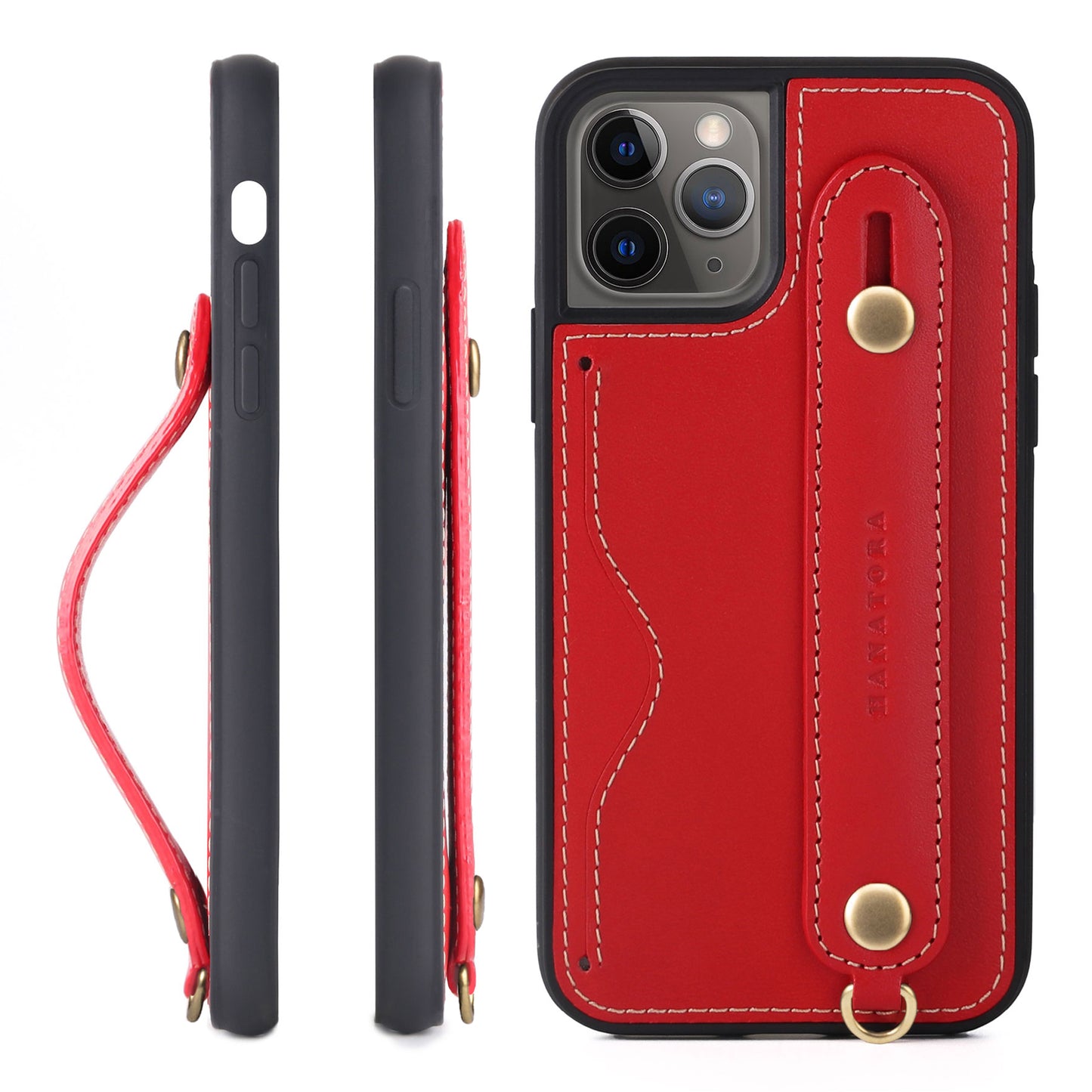 Oiled leather iPhone case with back belt (CGH)