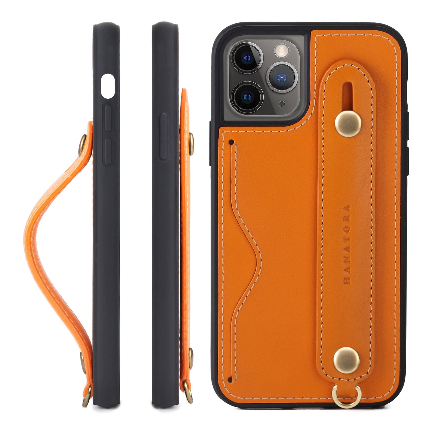 Oiled leather iPhone case with back belt (CGH)