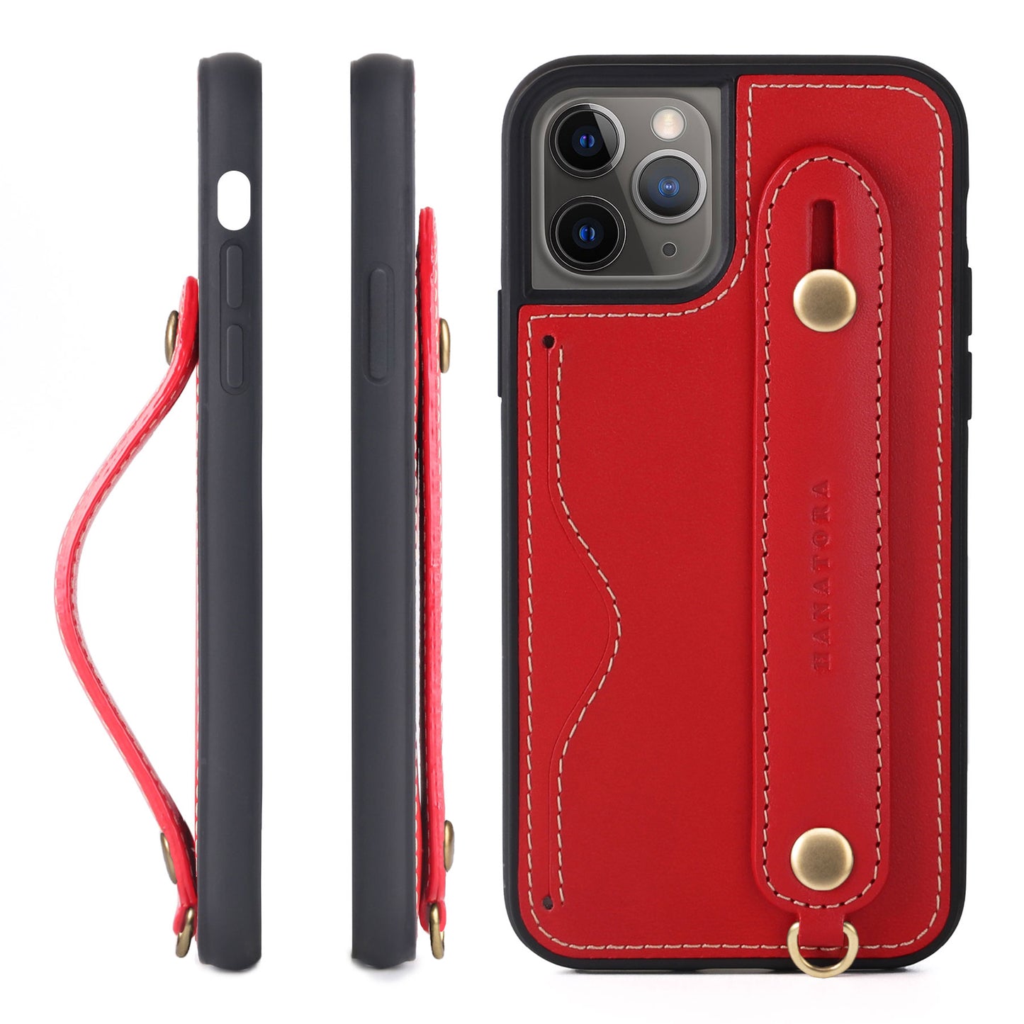 Oiled leather iPhone case with back belt (CGH)