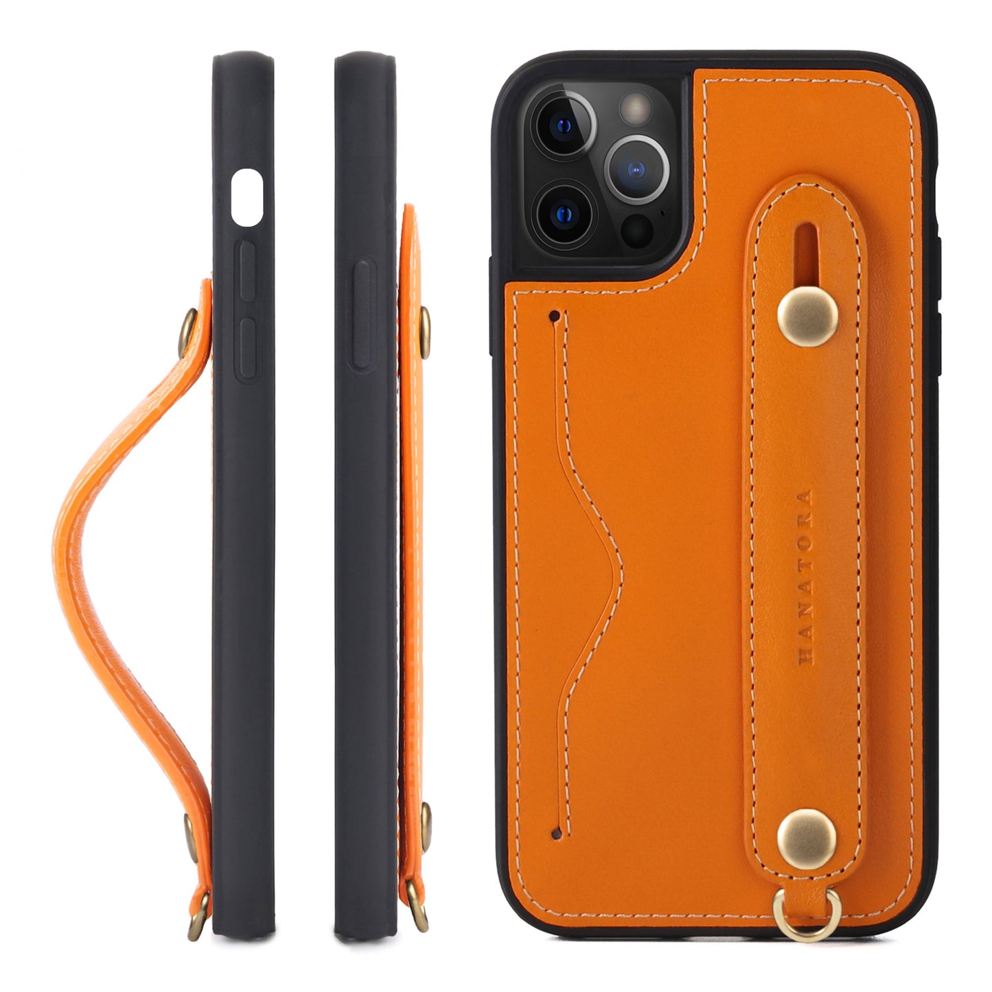 Oiled leather iPhone case with back belt (CGH)