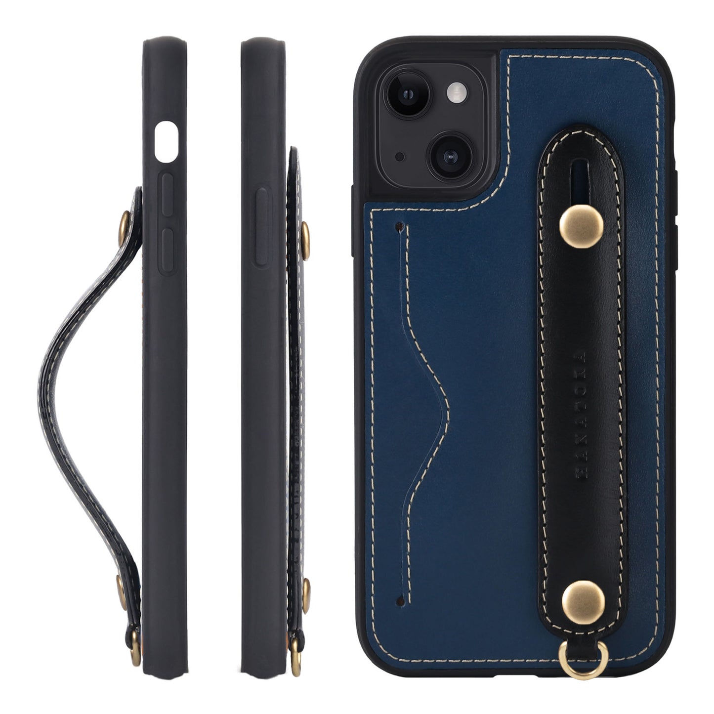 Oiled leather iPhone case with back belt (CGH)