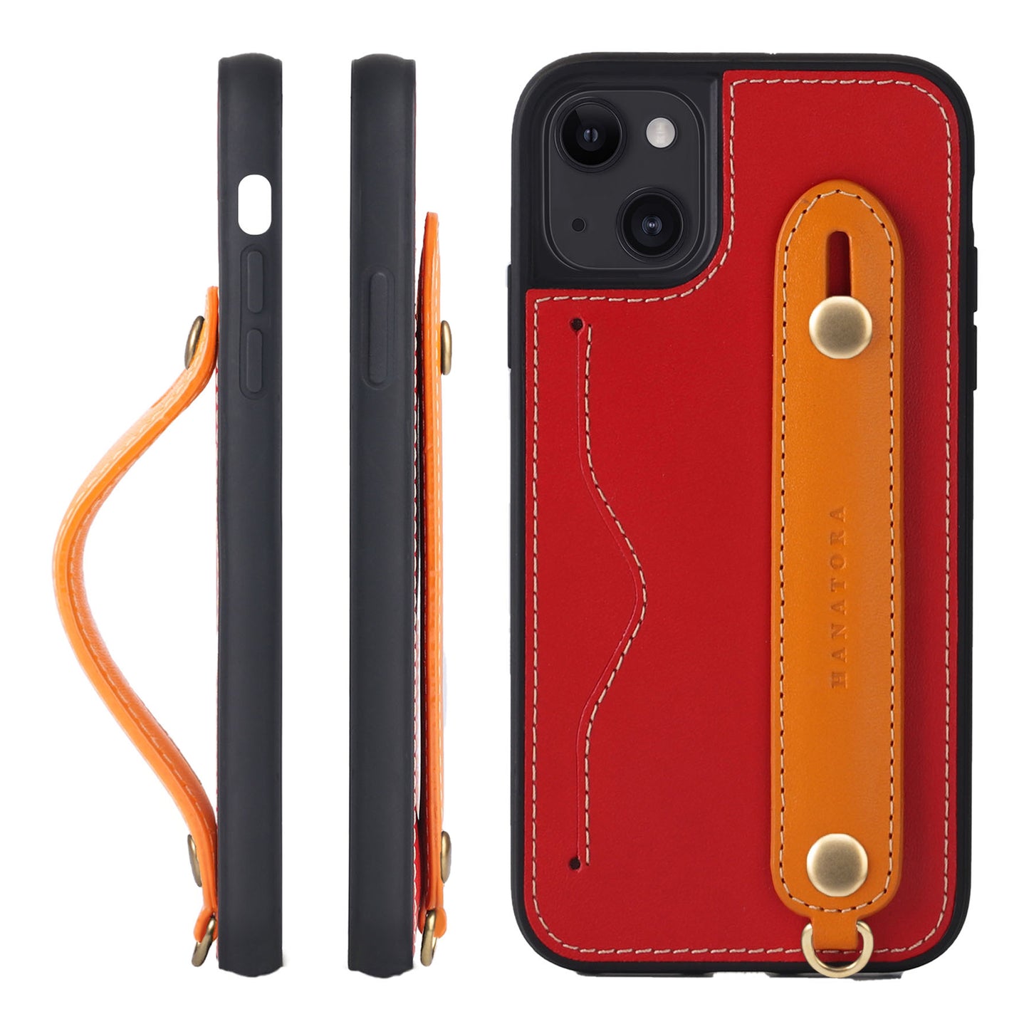 Oiled leather iPhone case with back belt (CGH)