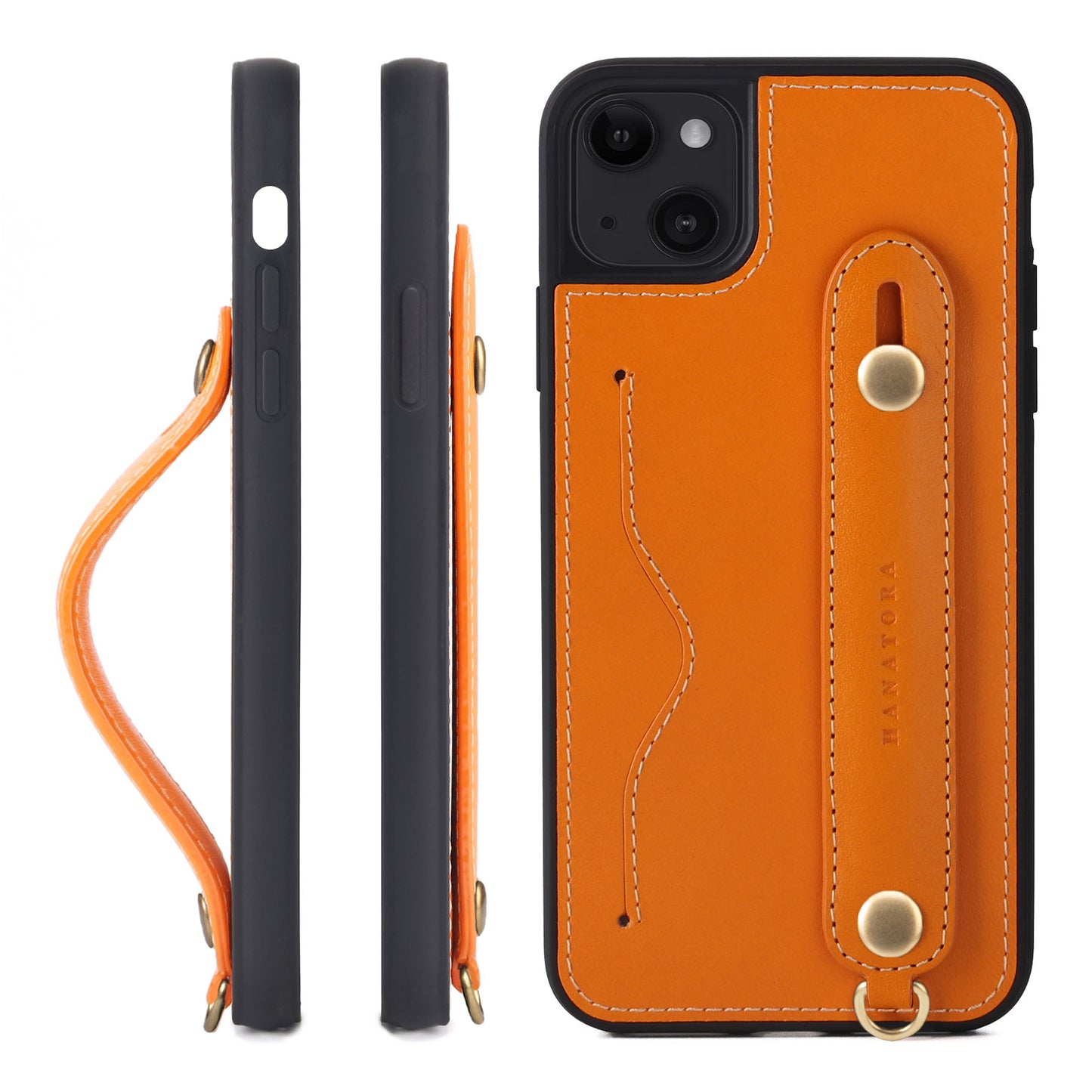 Oiled leather iPhone case with back belt (CGH)