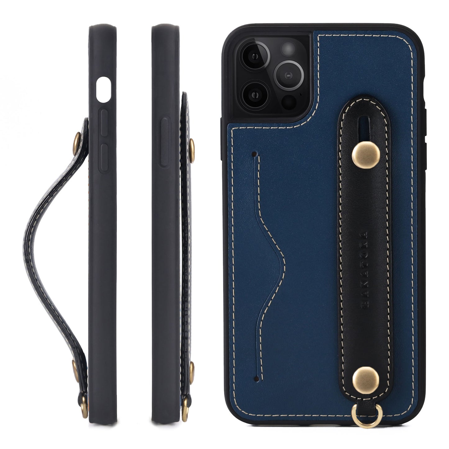 Oiled leather iPhone case with back belt (CGH)