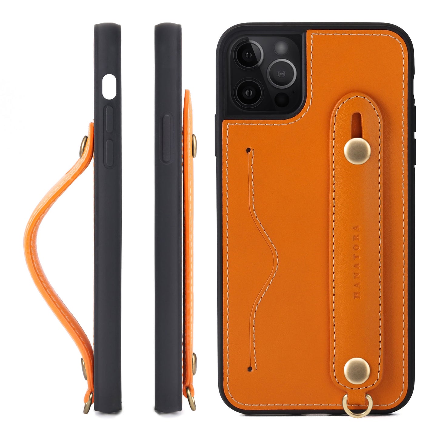 Oiled leather iPhone case with back belt (CGH)