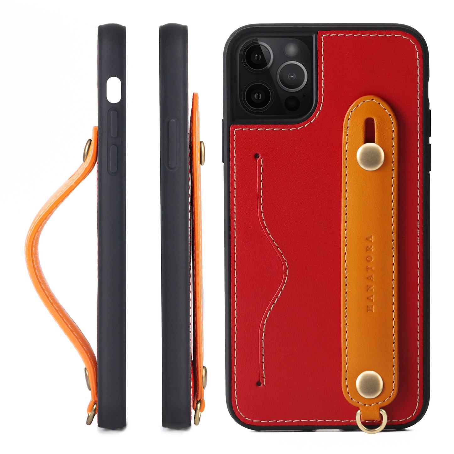 Oiled leather iPhone case with back belt (CGH)