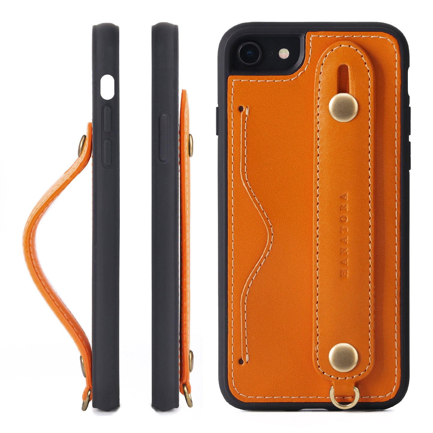 Oiled leather iPhone case with back belt (CGH)