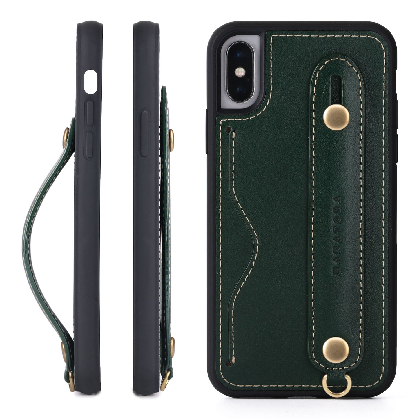 Oiled leather iPhone case with back belt (CGH)