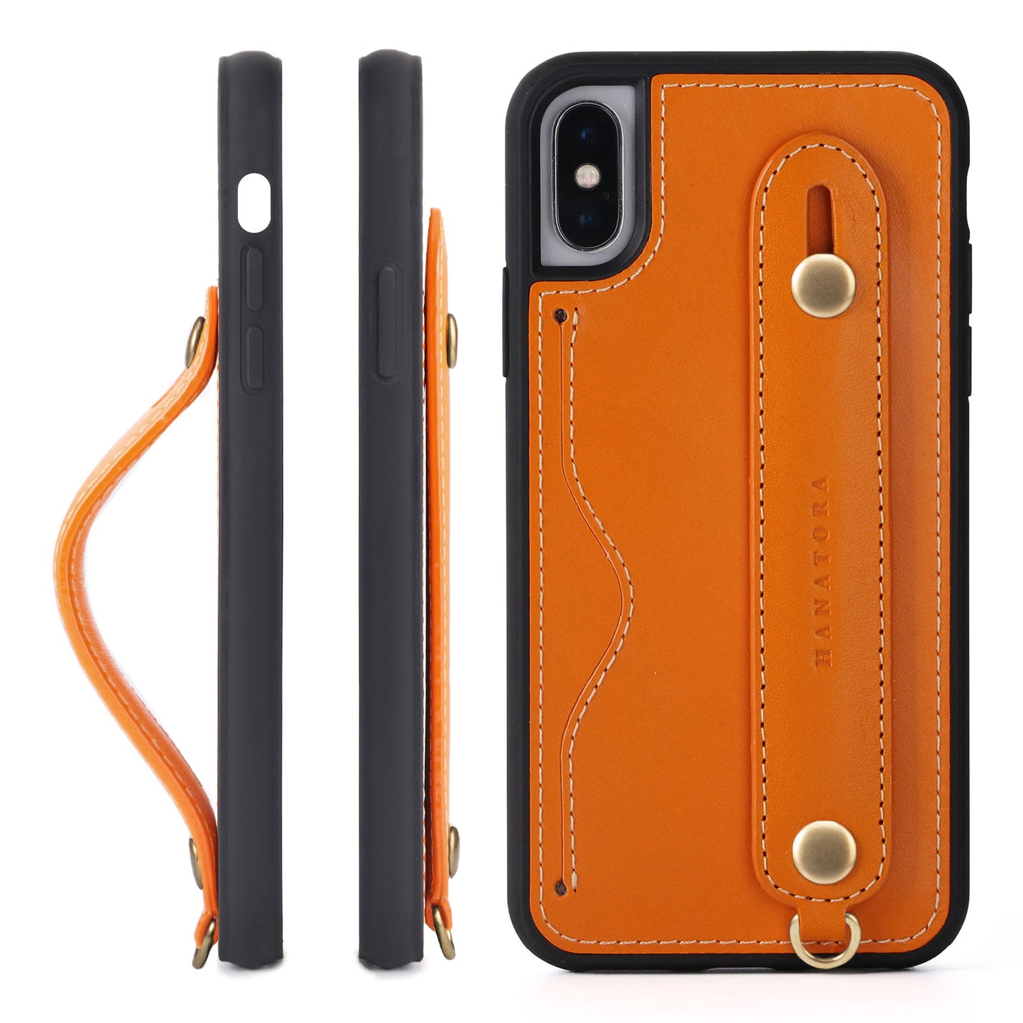 Oiled leather iPhone case with back belt (CGH)