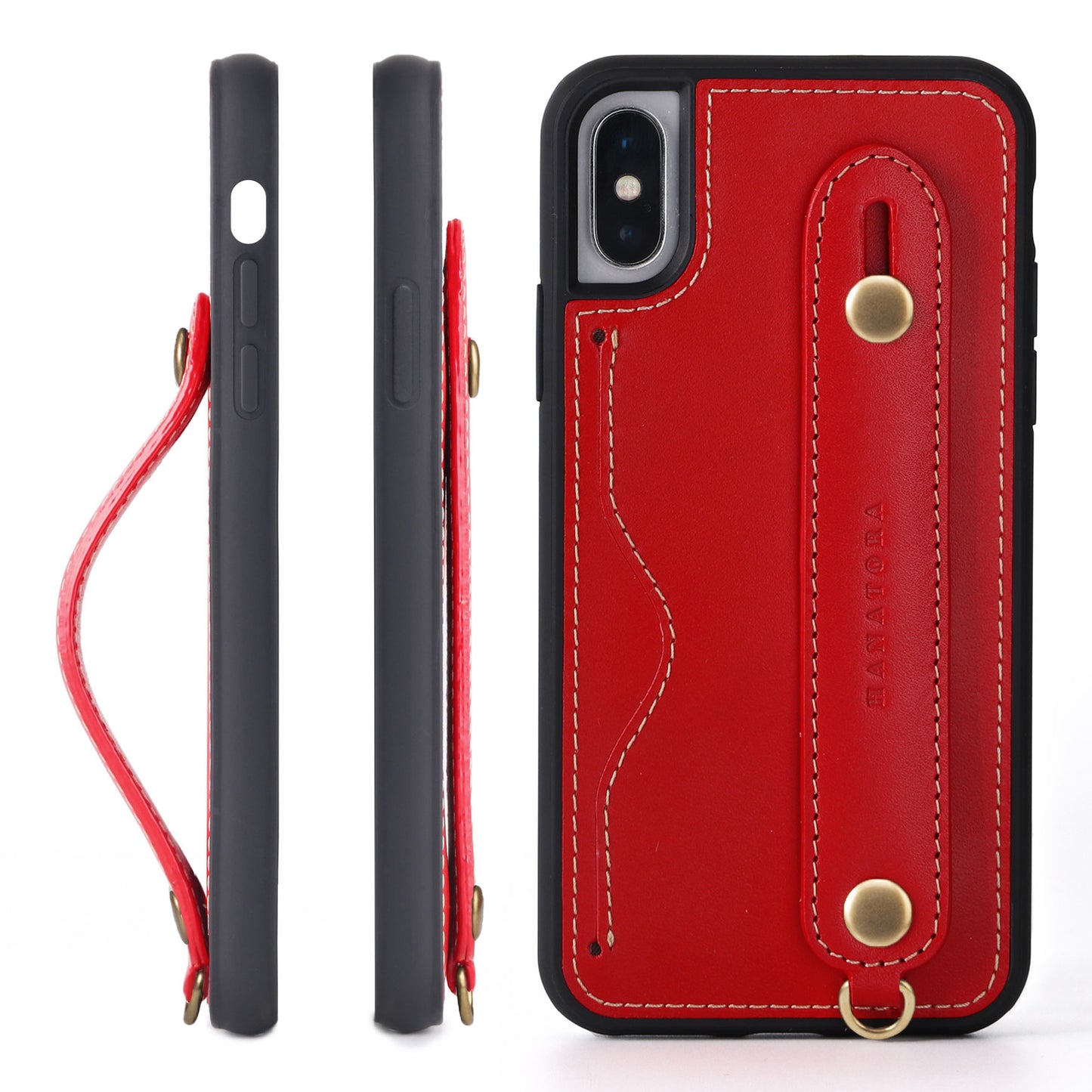 Oiled leather iPhone case with back belt (CGH)