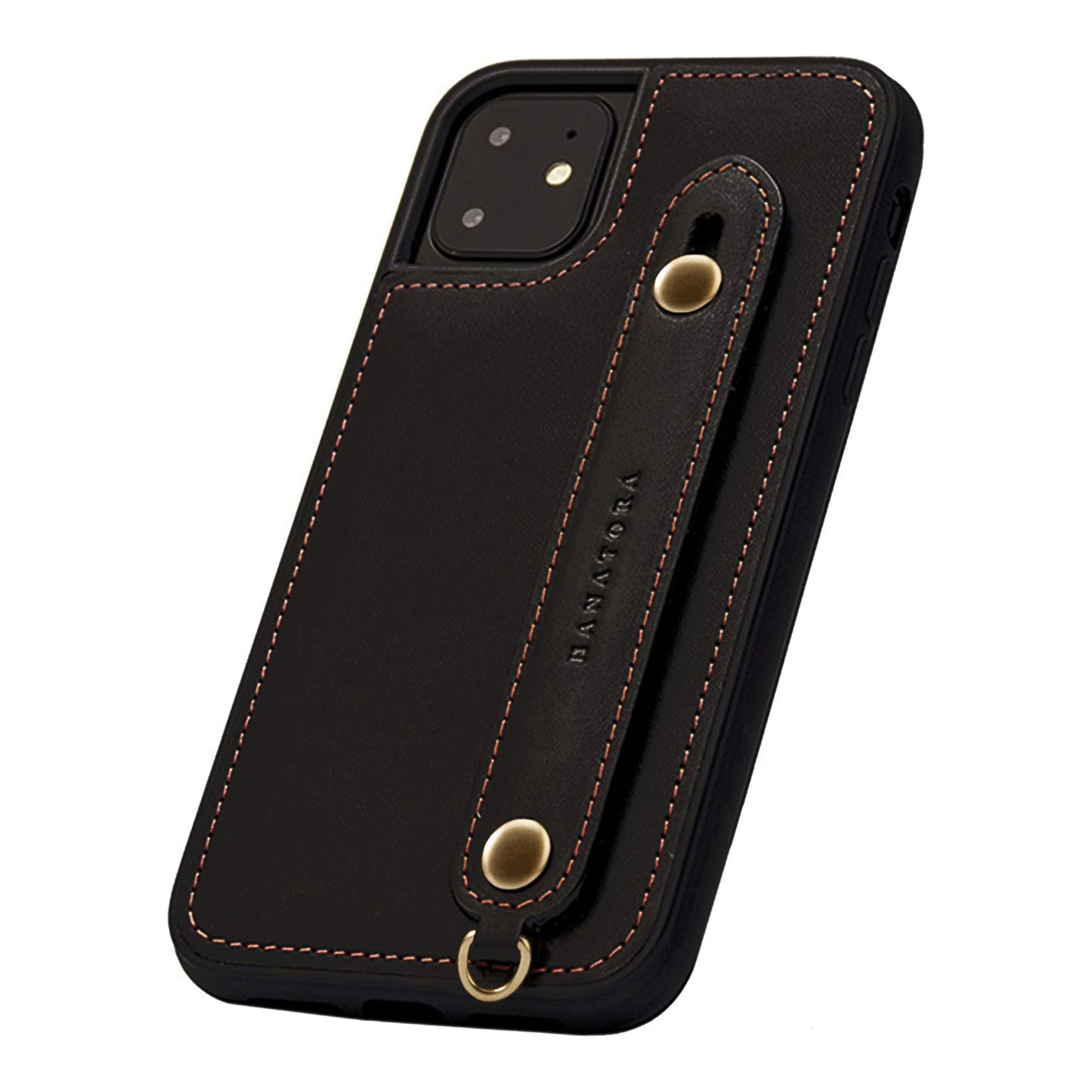 Oiled leather iPhone case with back belt (GH)