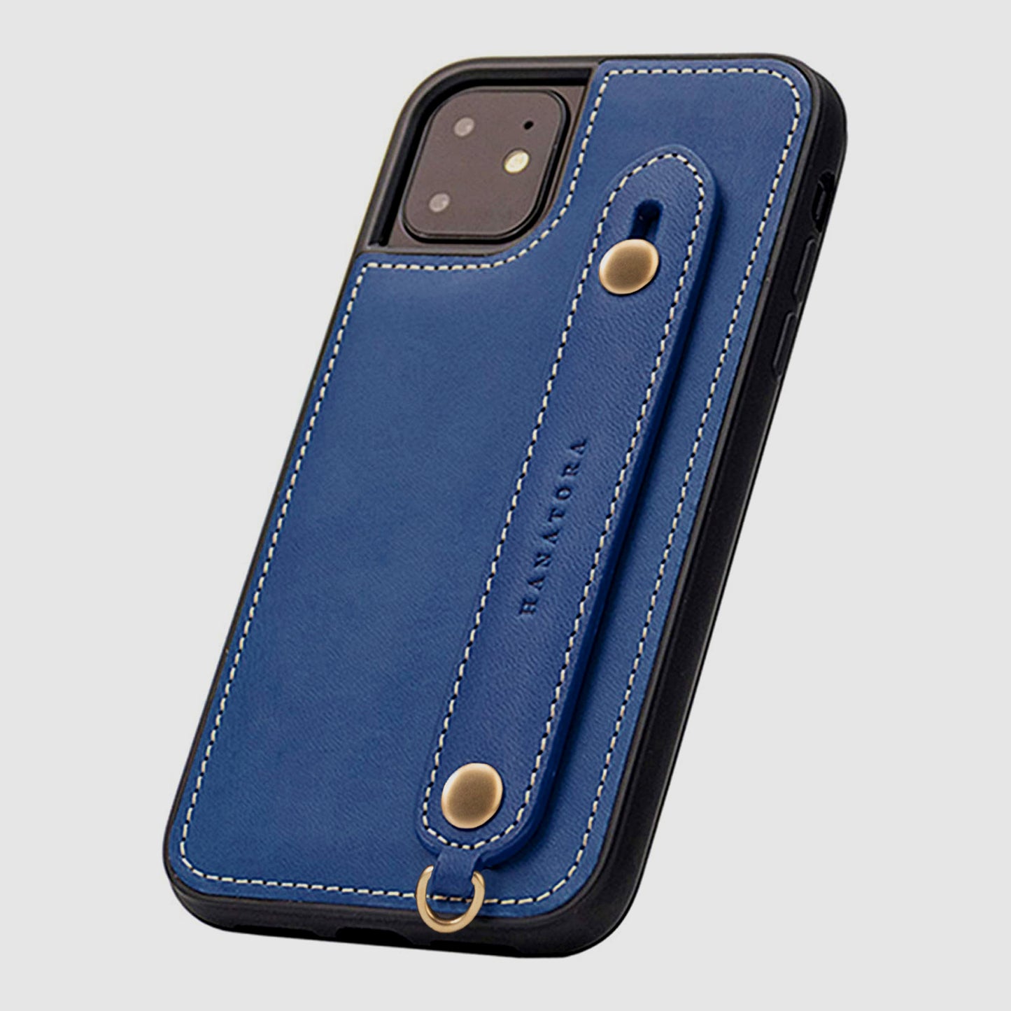 Oiled leather iPhone case with back belt (GH)