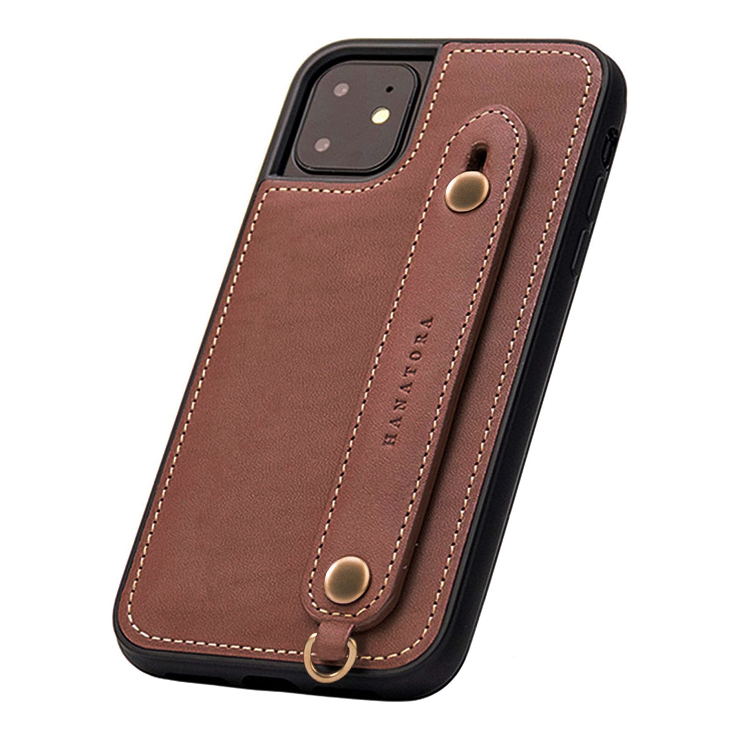 Oiled leather iPhone case with back belt (GH)