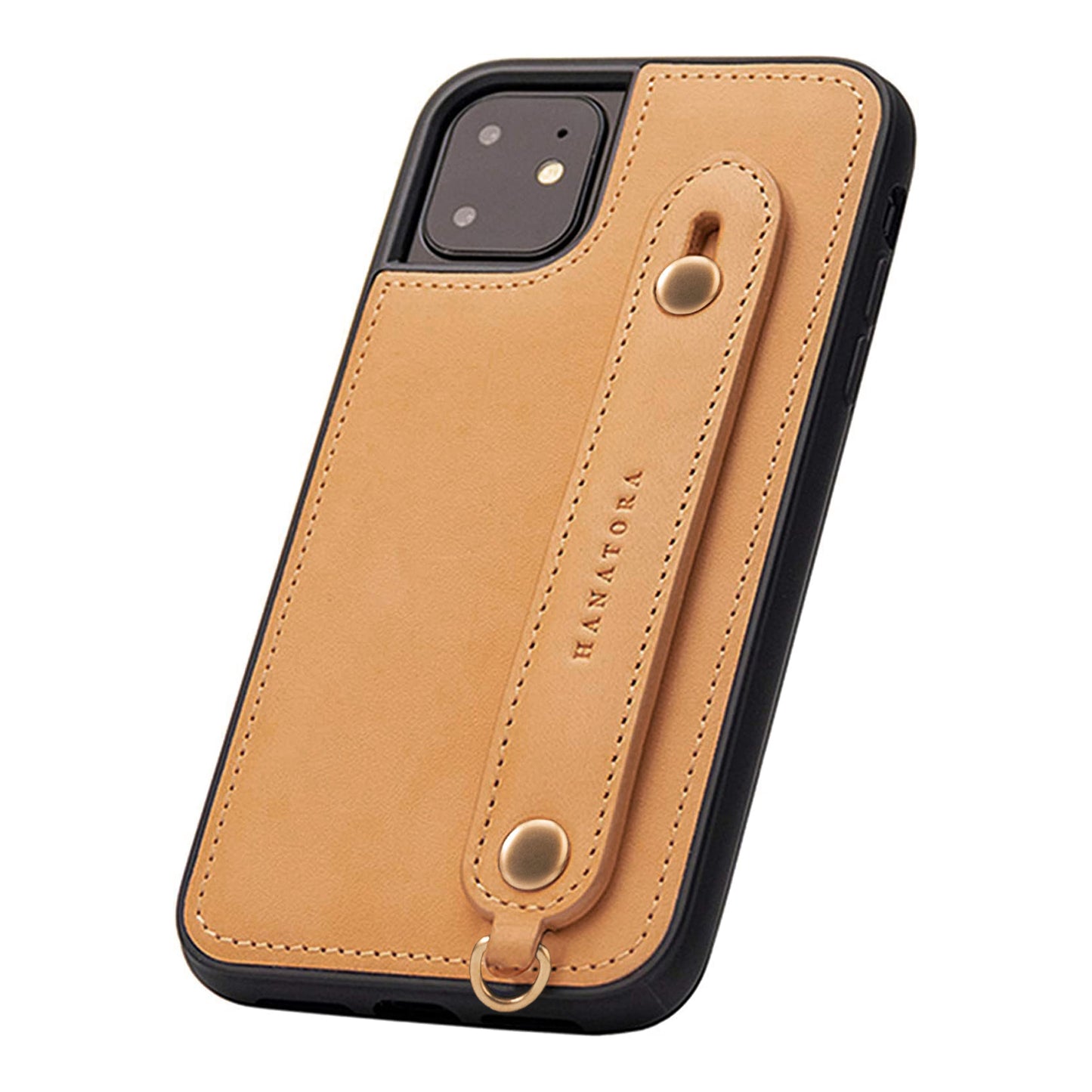 Oiled leather iPhone case with back belt (GH)