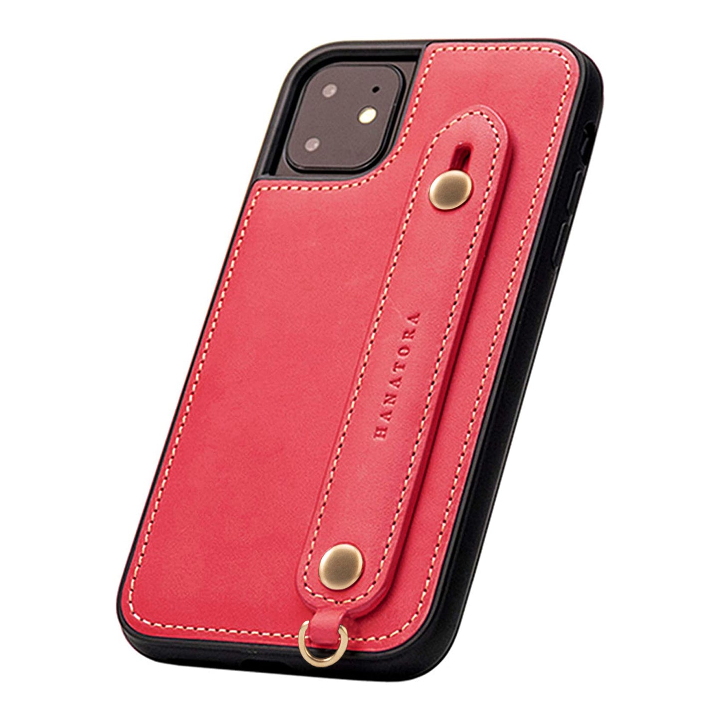 Oiled leather iPhone case with back belt (GH)