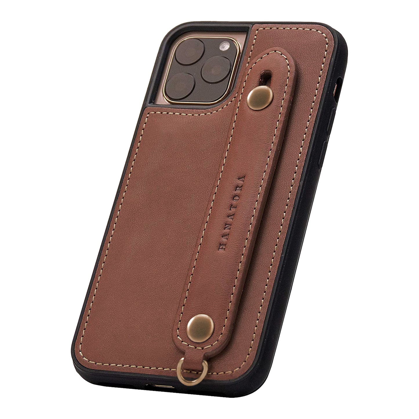 Oiled leather iPhone case with back belt (GH)