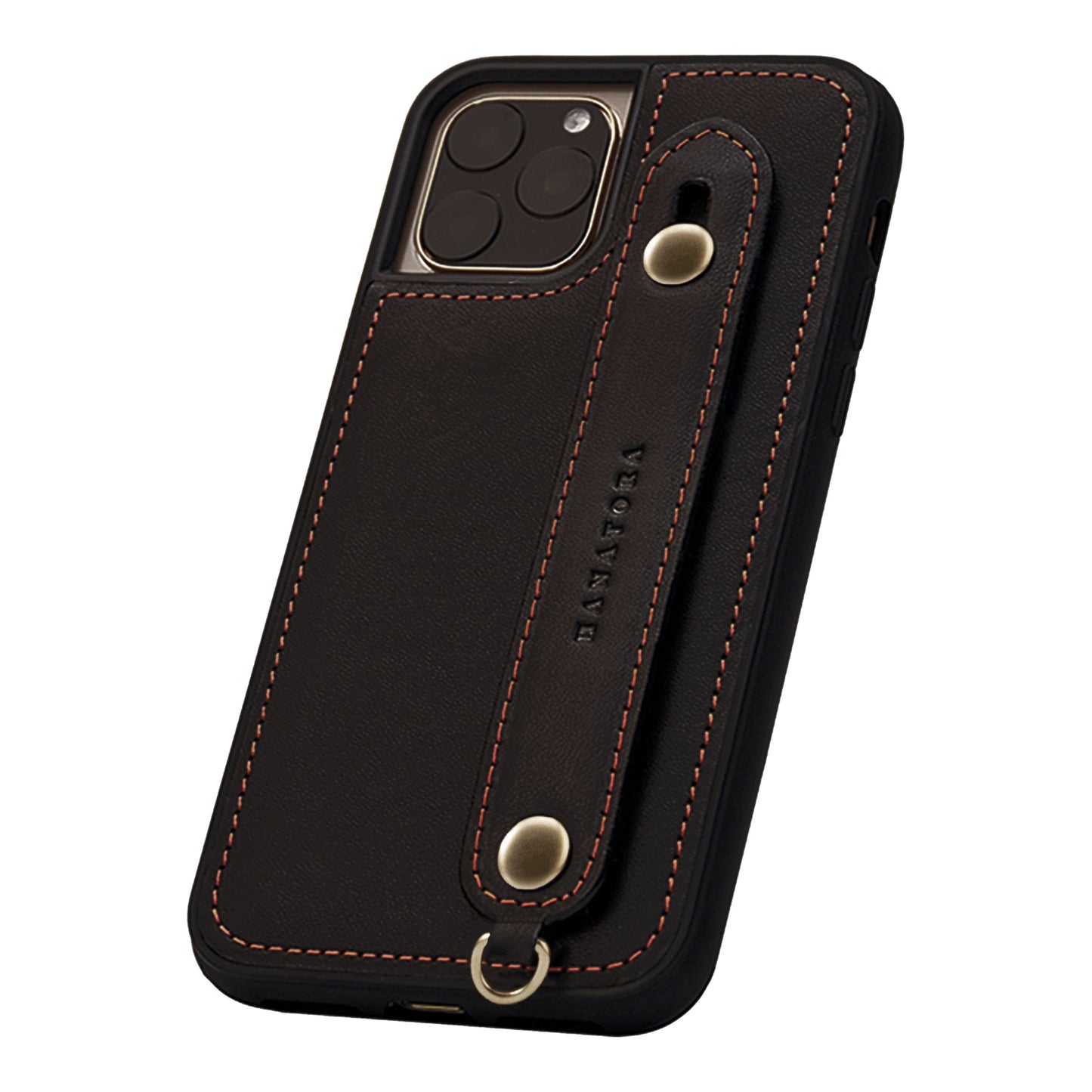 Oiled leather iPhone case with back belt (GH)