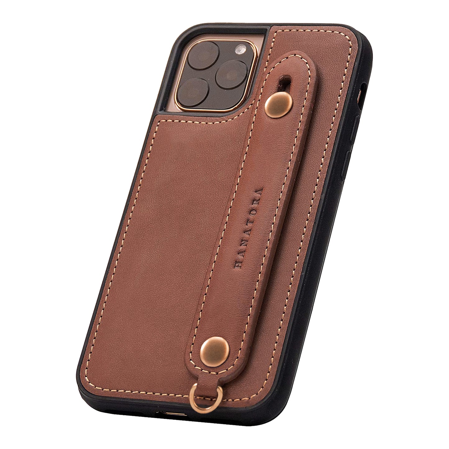 Oiled leather iPhone case with back belt (GH)