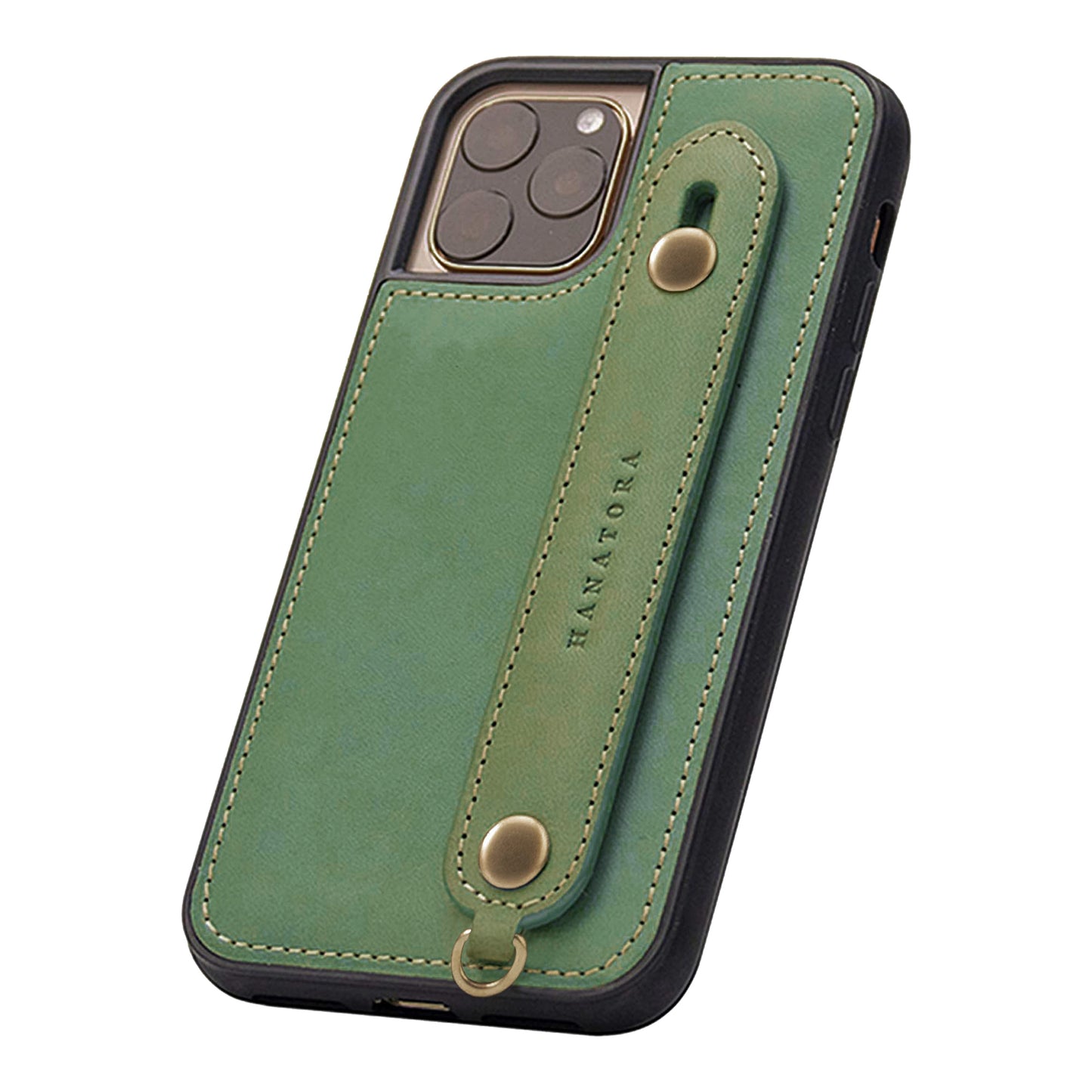 Oiled leather iPhone case with back belt (GH)