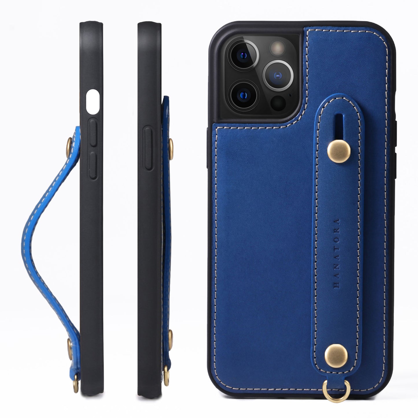 Oiled leather iPhone case with back belt (GH)