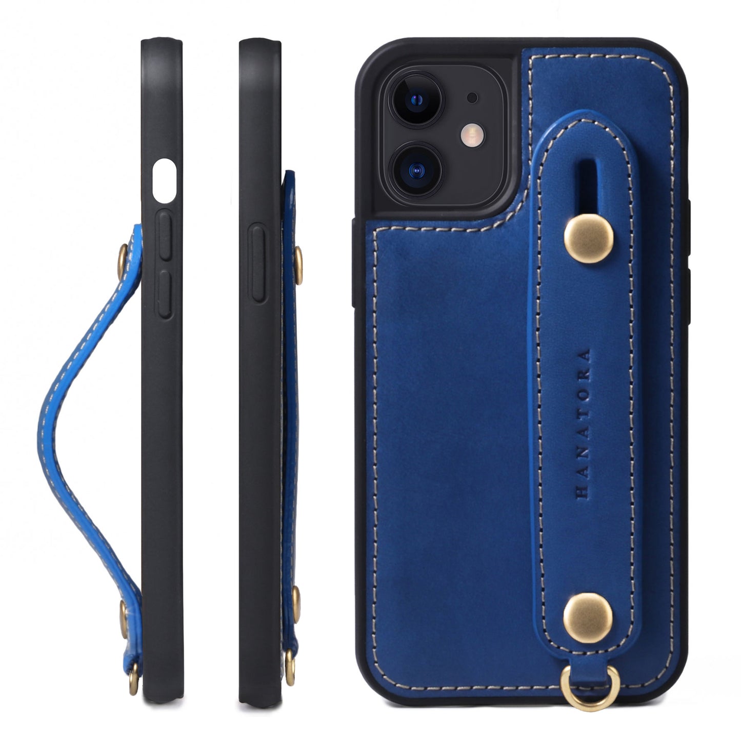 Oiled leather iPhone case with back belt (GH)