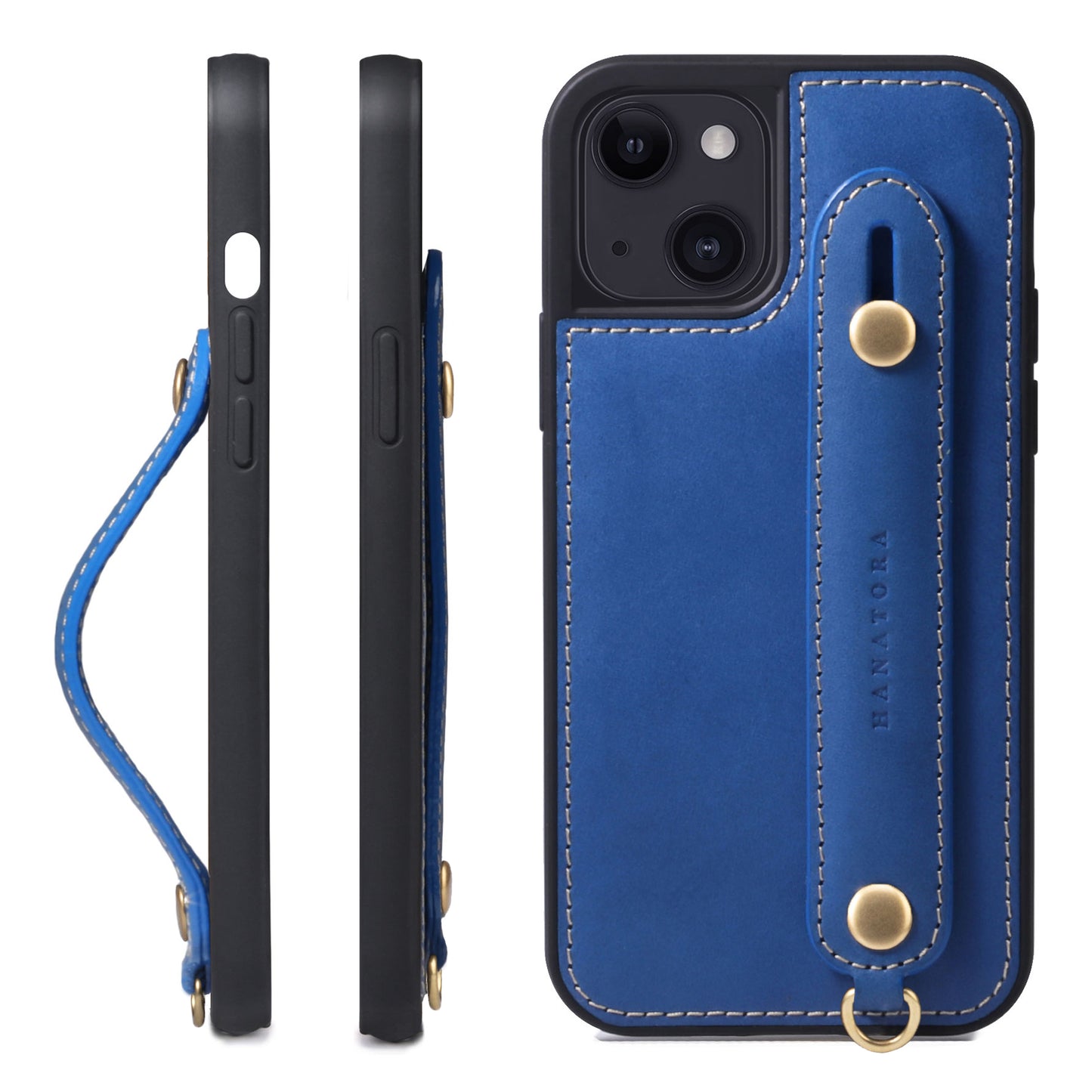 Oiled leather iPhone case with back belt (GH)