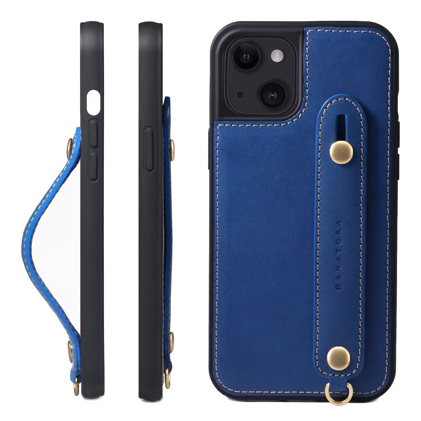 Oiled leather iPhone case with back belt (GH)