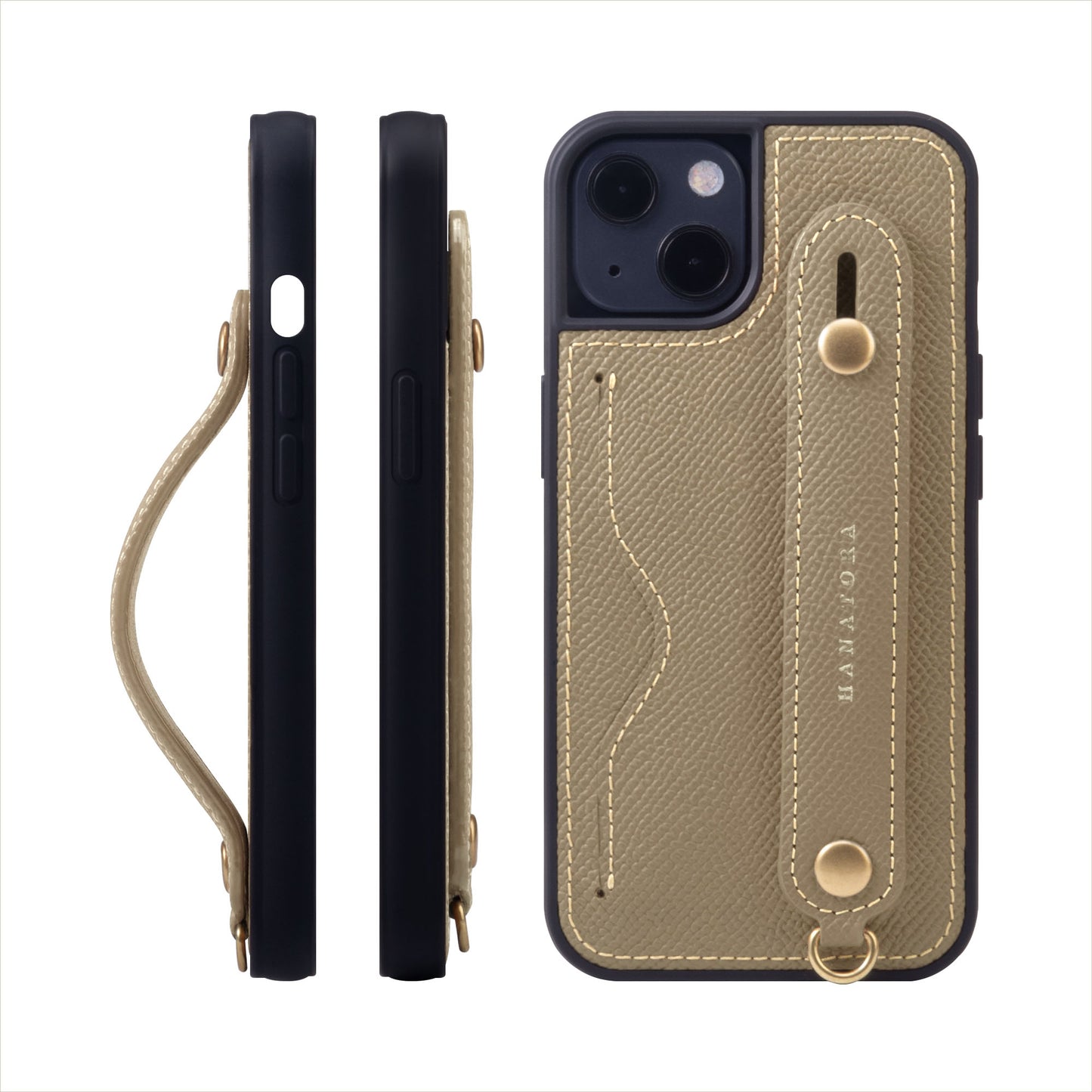 Genuine Leather iPhone case with back belt (NCGH)