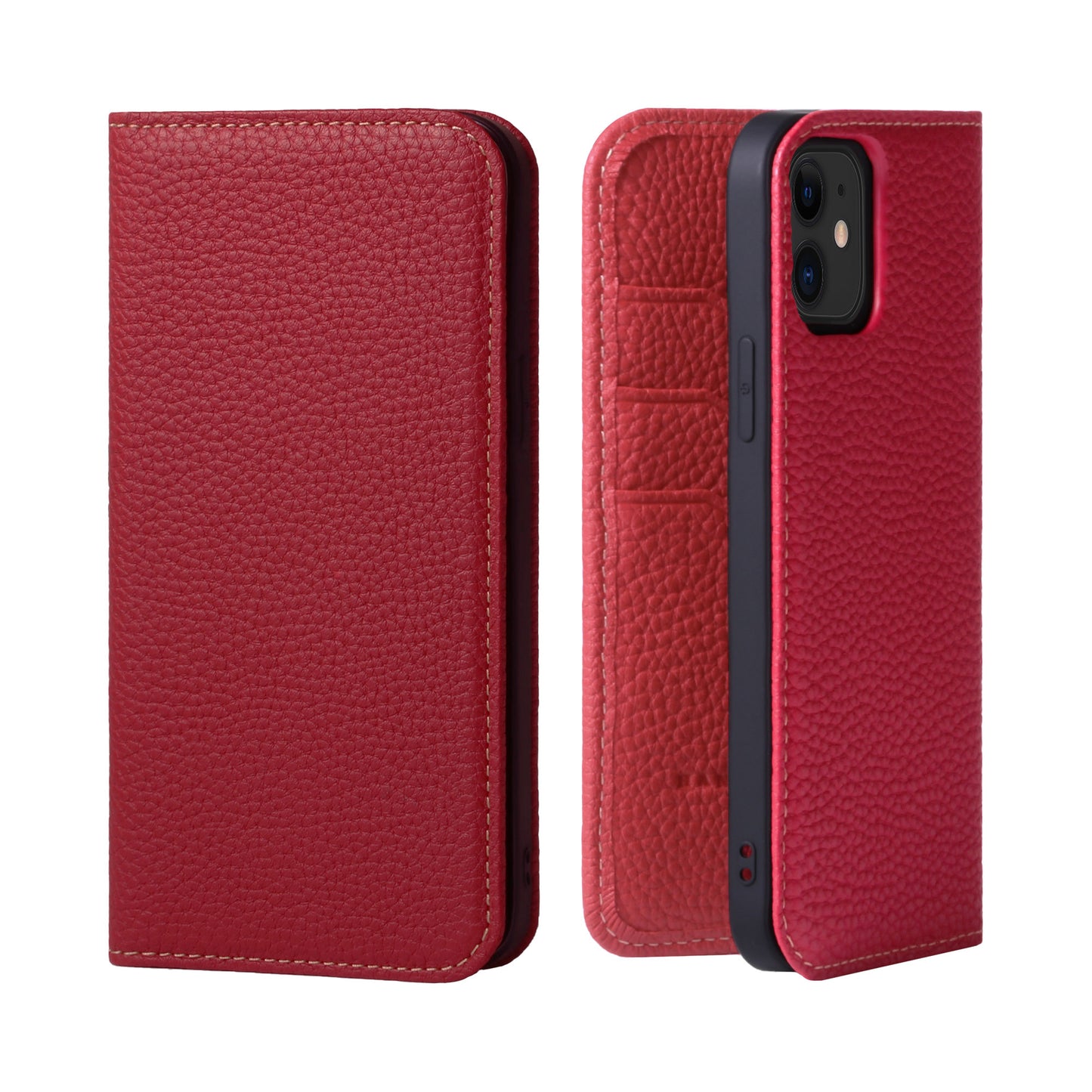 Genuine Leather Flip iPhone case with card holder (PH)