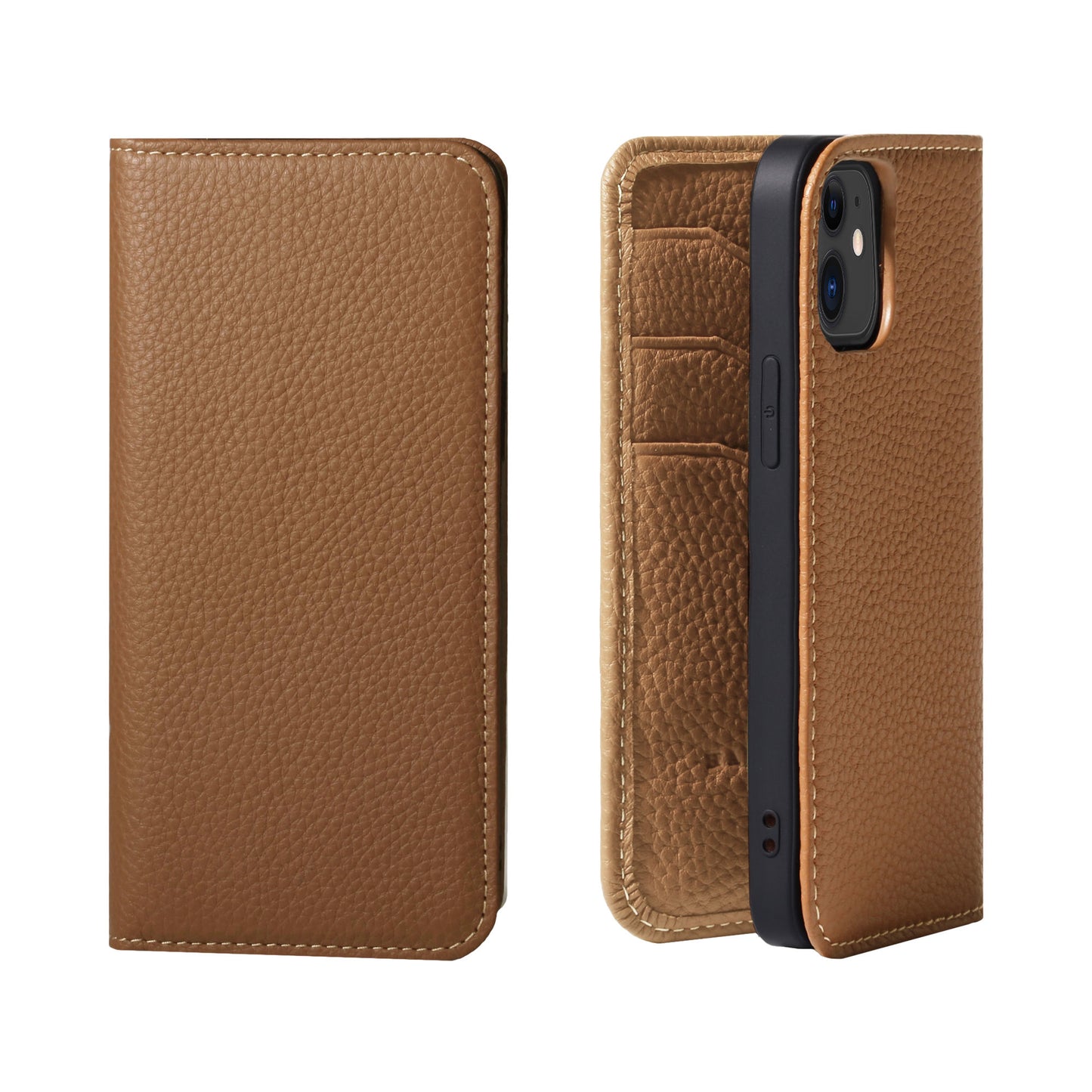 Genuine Leather Flip iPhone case with card holder (PH)