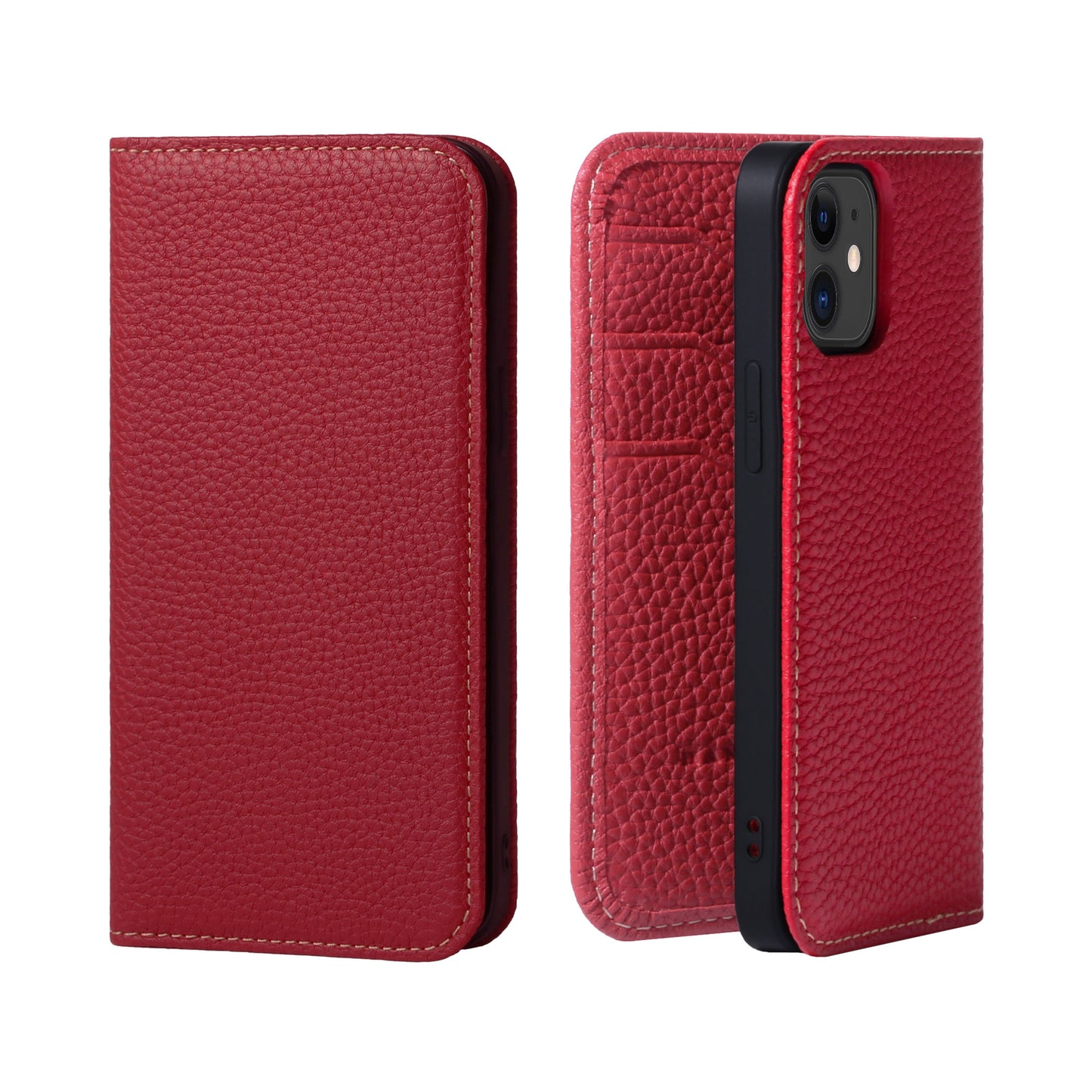 Genuine Leather Flip iPhone case with card holder (PH)