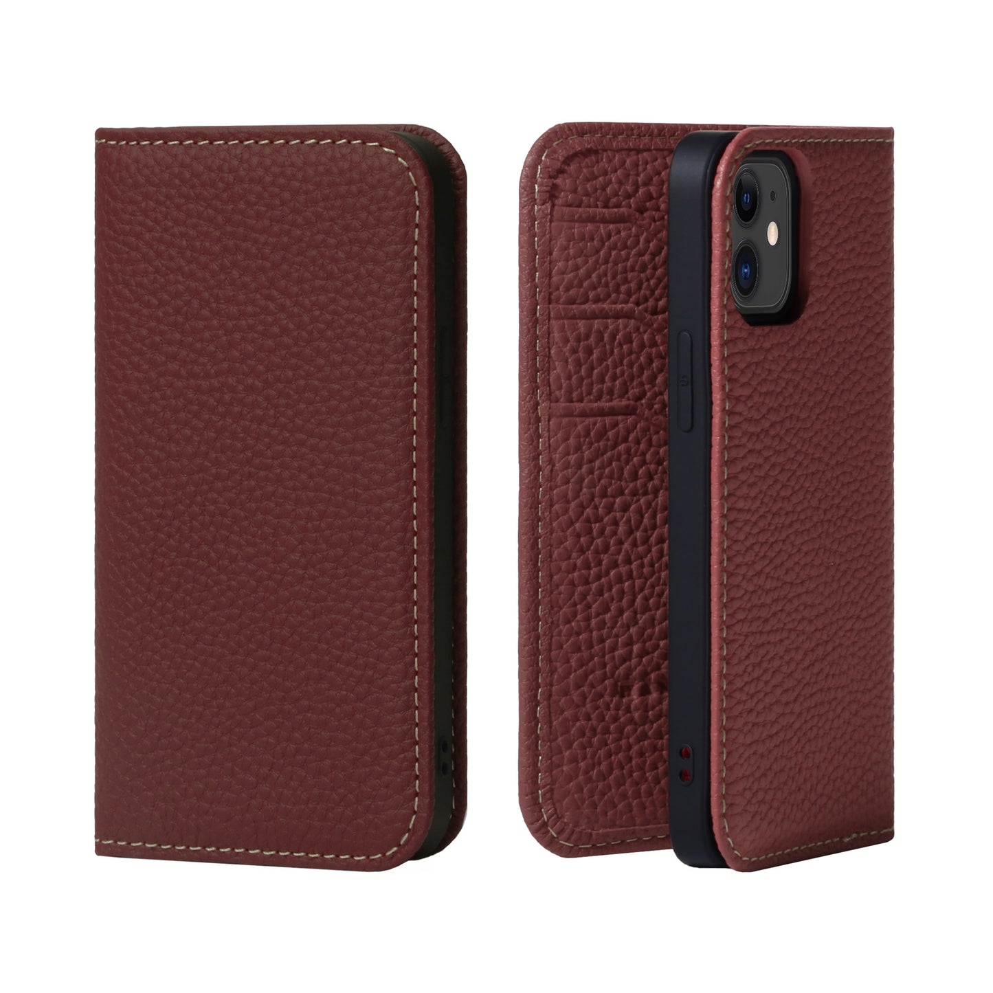 Genuine Leather Flip iPhone case with card holder (PH)