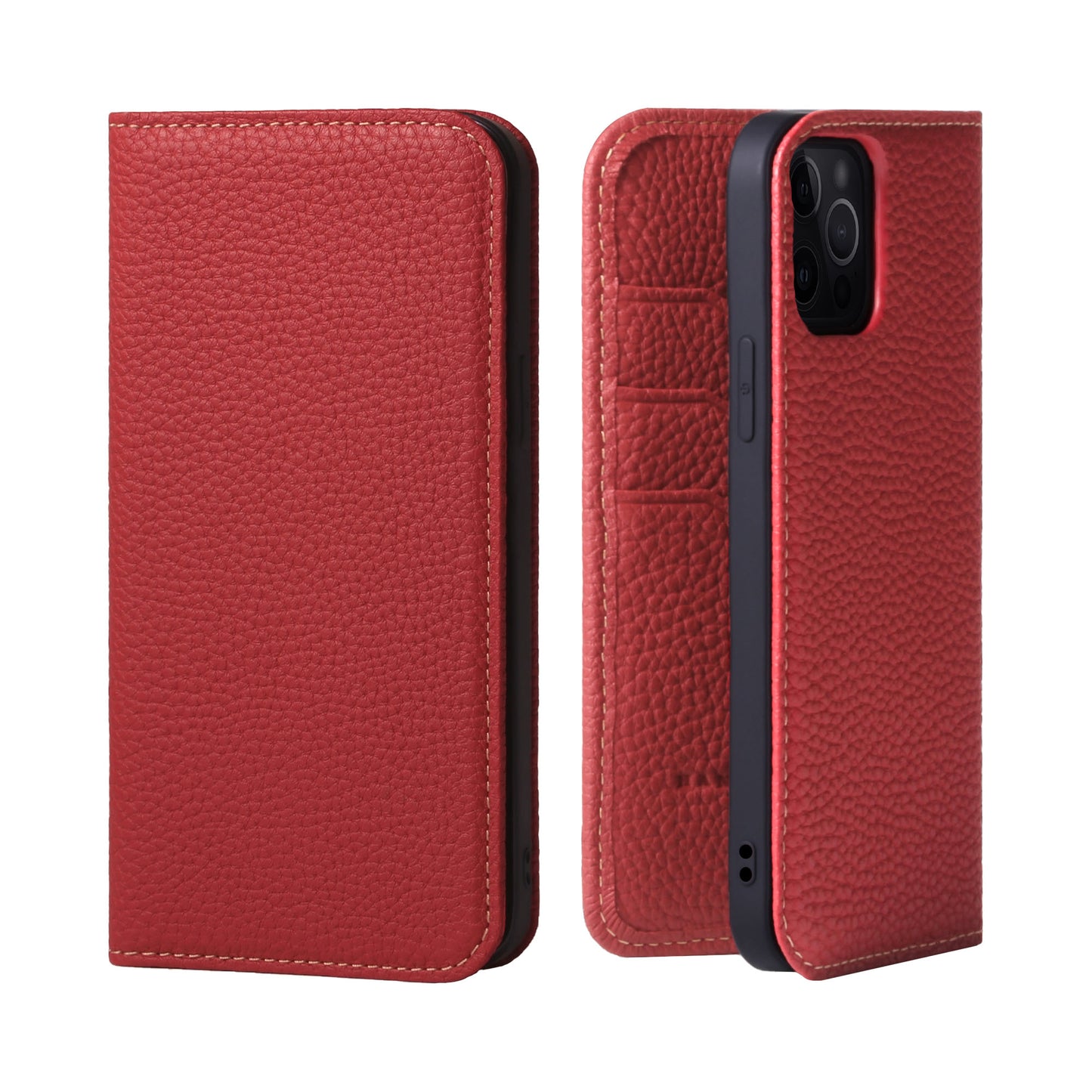 Genuine Leather Flip iPhone case with card holder (PH)