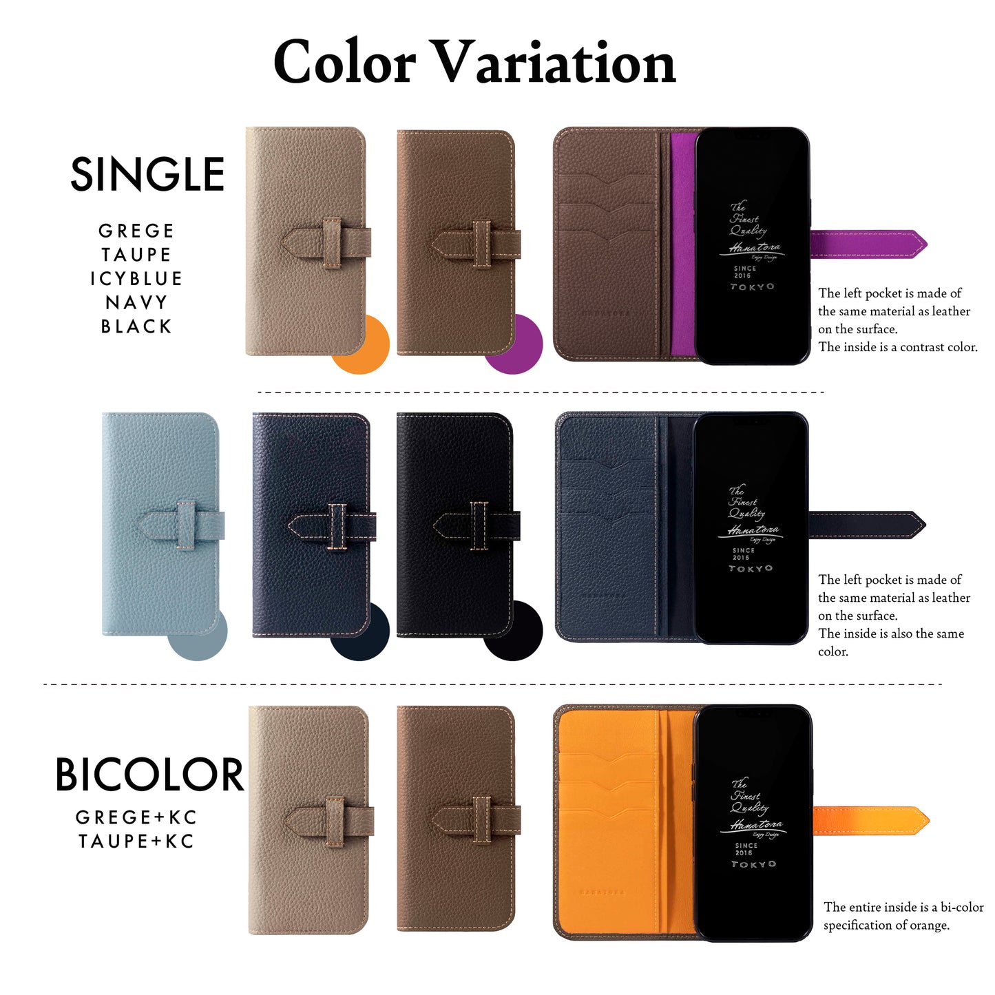 Genuine Leather Flip iPhone case with card holder (SPH)